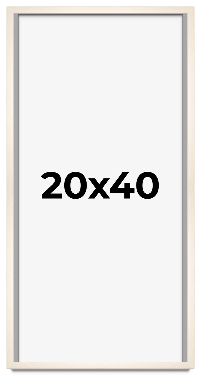 Panoramic Minimalist White Picture Frame - UV Acrylic, Foam Board Backing, Hanging Hardware